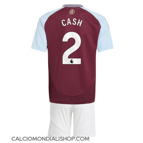 Maglie da calcio Aston Villa Matty Cash #2 Prima Maglia Bambino 2024-25 Manica Corta (+ Pantaloni corti)